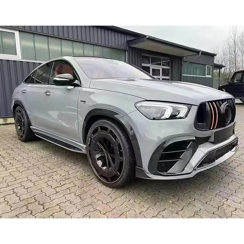 For Benz Gle63 Carbon Fiber Front Bumper Lip Carbon Fiber  Front Lip